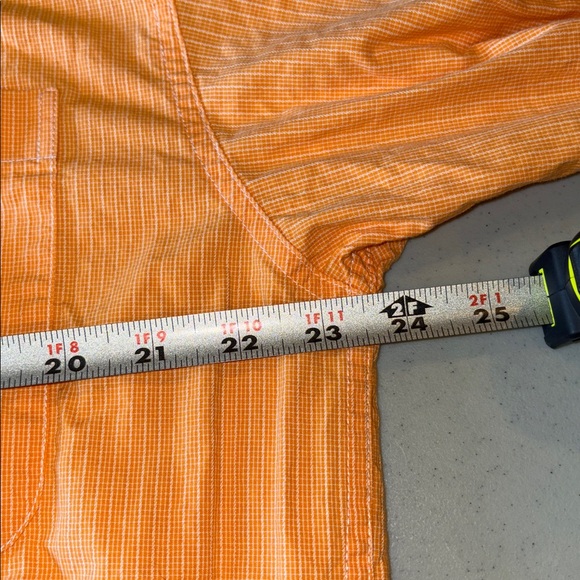 Cinch Mens Medium Tangerine Orange Western Long Sleeve Button Down Shirt - Picture 5 of 7